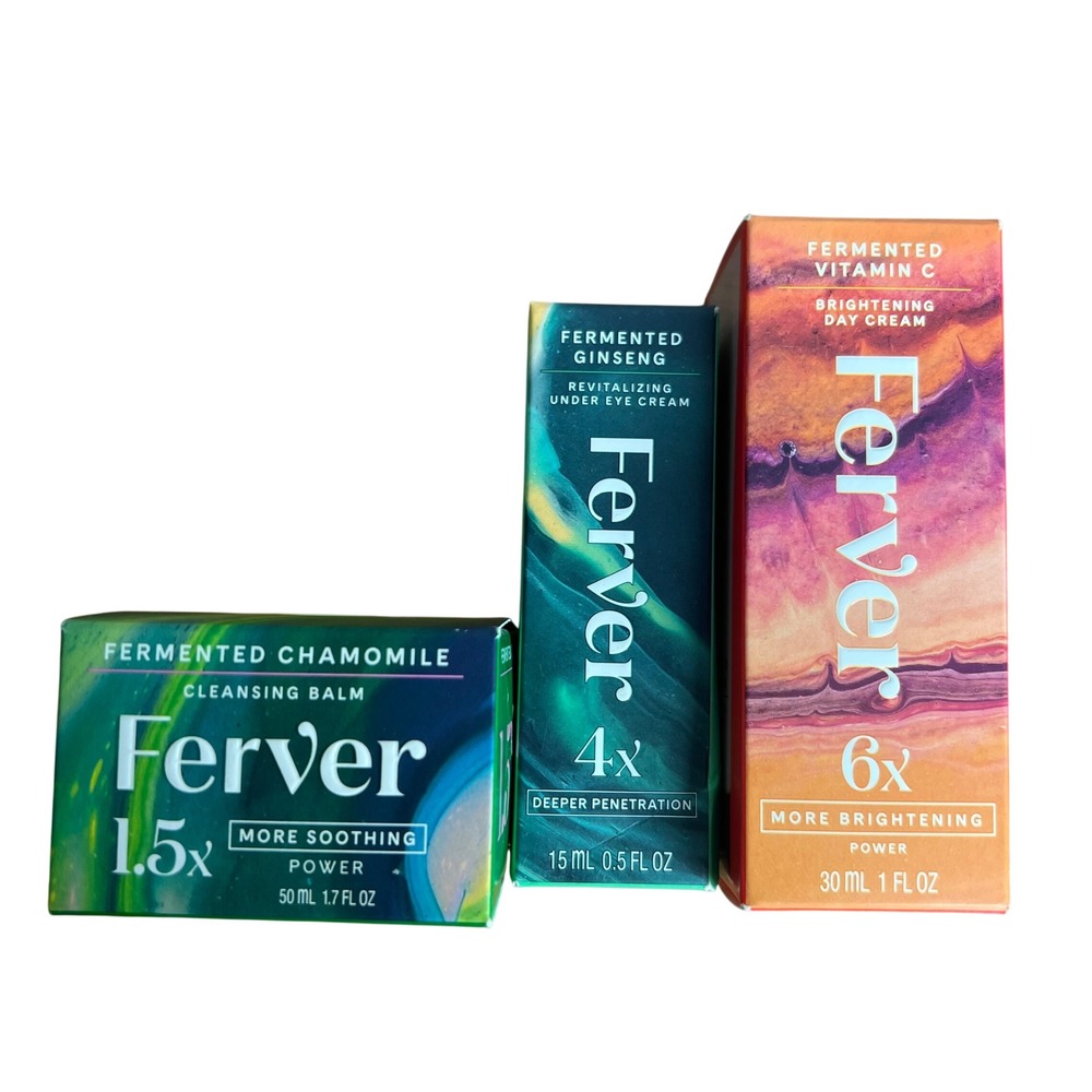 Ferver Fermented Beauty Lot Brightening Under Eye & Day Cream Clean NEWsing Balm